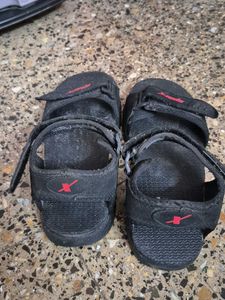 Sparx Black Sandals - Unisex