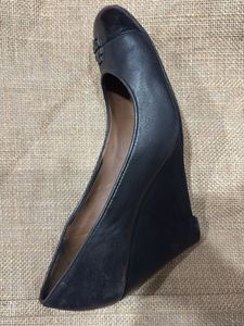 Tory Burch Black Wedge Heels