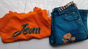 Flower Power Denim &Tee Set (9-10yrs)