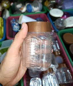 3 piece Plastic Storage Jar 500gm