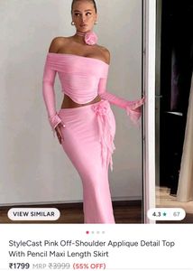 Elegant Pink Two-Piece Set