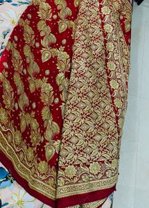 Elegant Red Banarasi Silk Saree