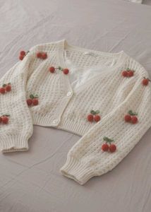 kawaii Cute Cherry Cardigan sweater | lo