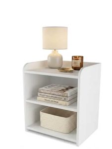 Modern White 3-Tier Shelf Unit