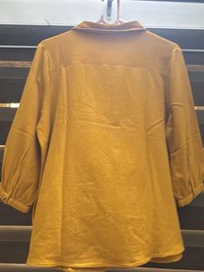 Mustard Yellow Textured Shirt