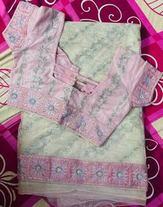 Sparkling Pink Blouse with Saree
