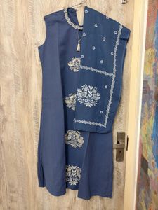 Blue Kurta Set with Dupatta