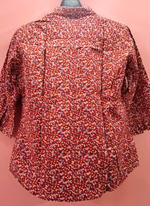 Forever By COBB Shirt Floral Print Puffed Shoulder
