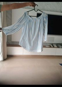 Striped Off-Shoulder Blouse