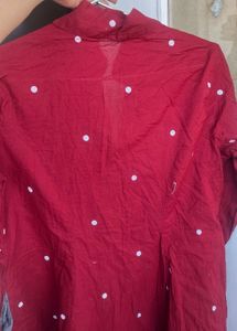 Charming Red Polka Dot Kurta