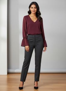 Maroon evening top