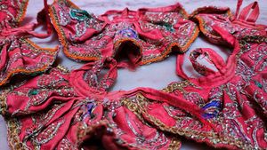 Set of 5 Embroidered Waistbands