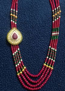 Beautiful Meroon Colour Crystal Set