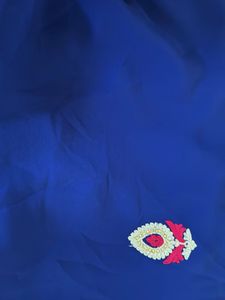 Elegant Blue &amp; White Saree