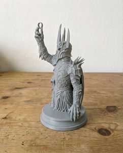 Sauron Bust with One Ring 3d printed