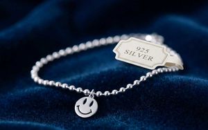 Sterling Silver Smiley Face Bracelet