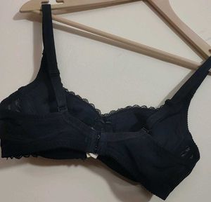 Black Lace Trimmed Bra For 34 D Bust
