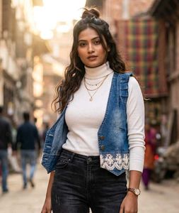 blue denim jacket for women