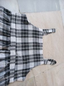 Black And White Checks One Piece