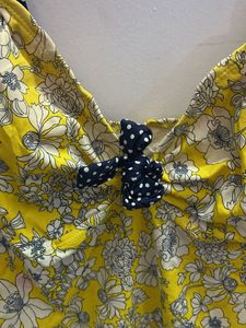 Yellow Floral Bikini Top