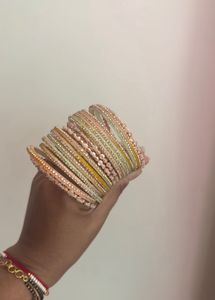 Elegant New Beaded Bangles Set