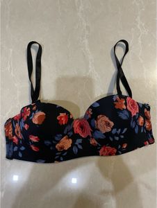 Floral Print Strapless Bra