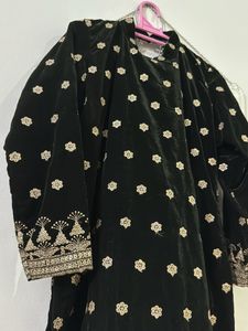 Elegant Green Velvet Kurta