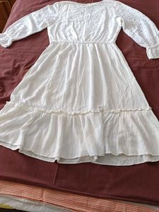 White Eyelet Midi Dress