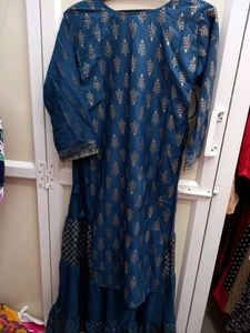 Smart Trendy FLARED KURTA   One Sleeves Print Is F