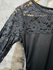 Elegant Black Lace Long Sleeve Top