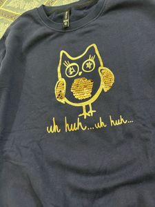 Cute Owl Sequin Sweatshirt