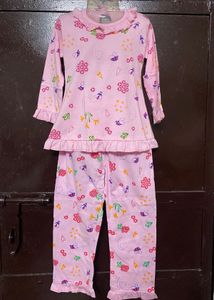 Cute Pink Bee & Flower Pajama Set