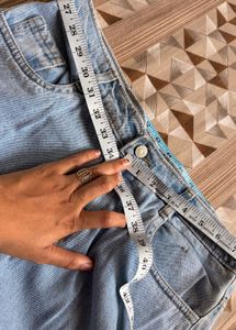 Light Wash Denim Cargo Pants