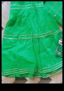 Vibrant Green Kurta Set with Dupatta