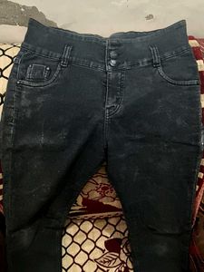 13. High Waisted Black Wash Jeans