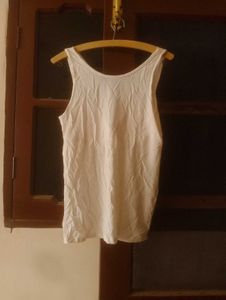 White V-Neck Tank Top