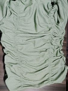 Trendy Green Sparkle Top