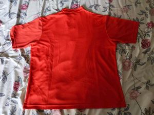 Coral Short Sleeve Quarter Zip Polo T-Shirt