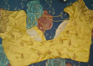 Elegant Yellow Saree + blouse