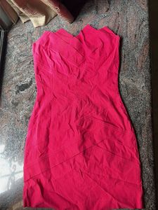 Vibrant Pink Strapless Dress