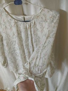 Sheer Floral Blouse