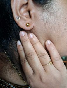 Gold Ball Stud Earrings