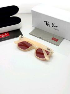 Ray-Ban Tech Sunglasses - Cream Frame with Red Len
