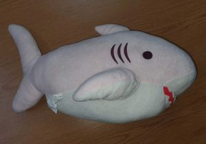 pink shark plush toy