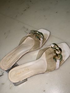 Stylish Chain Detail Slide Sandals