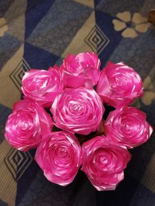 Pink Ribbon Roses Bouquet