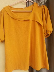 Stylish Mustard Yellow Tunic Top