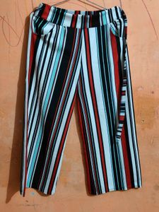 Colorful Striped Palazzo Pants