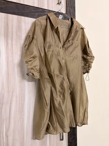 Chic Oversized Satin Shirt