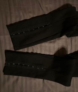 MNG Black Pants With Metal hook and Eye Fastenings